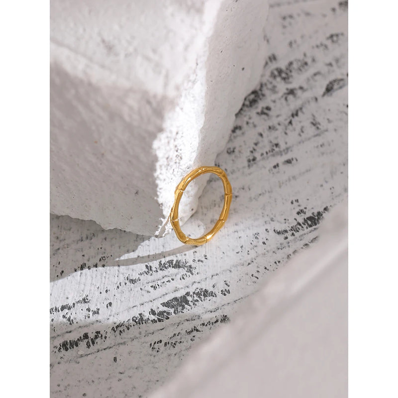 Golden Bamboo Ring