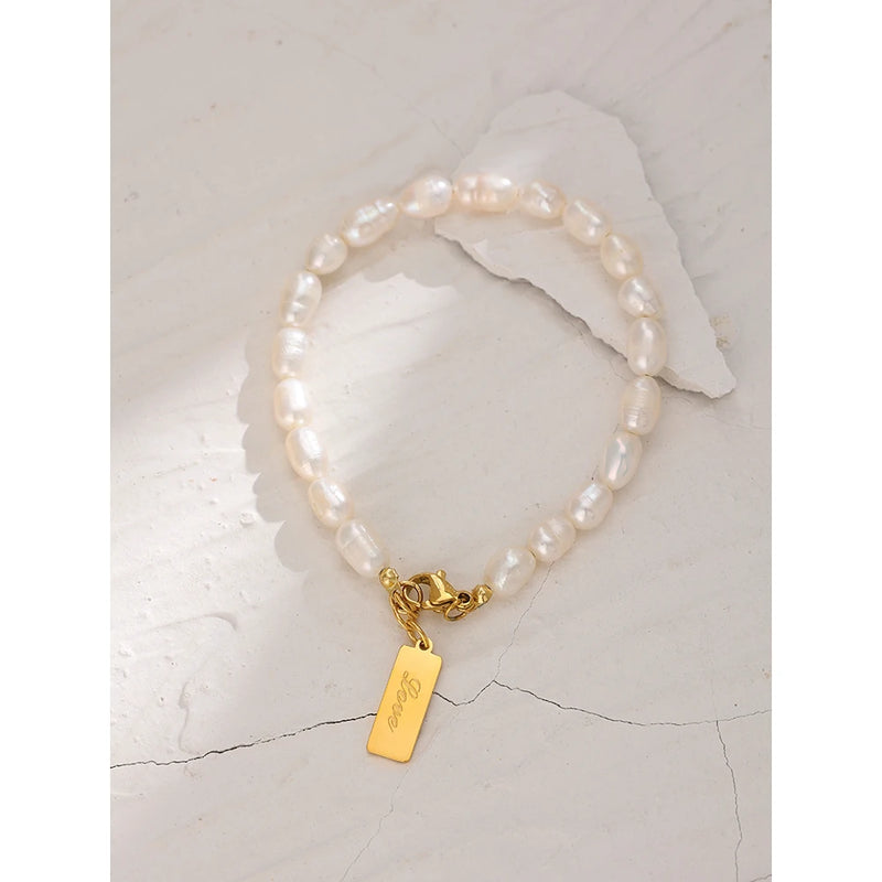 Natural Pearl Chain Bracelet