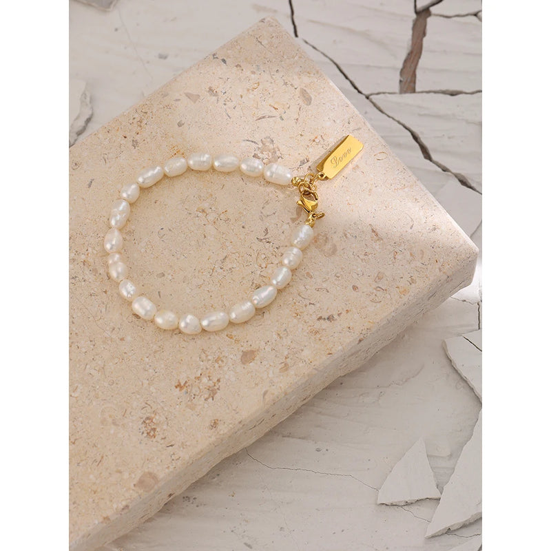 Natural Pearl Chain Bracelet