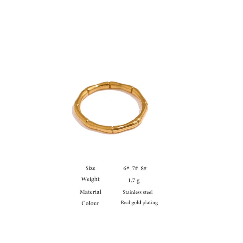 Golden Bamboo Ring