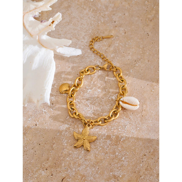 Starfish & Shell summer Chain Bracelet