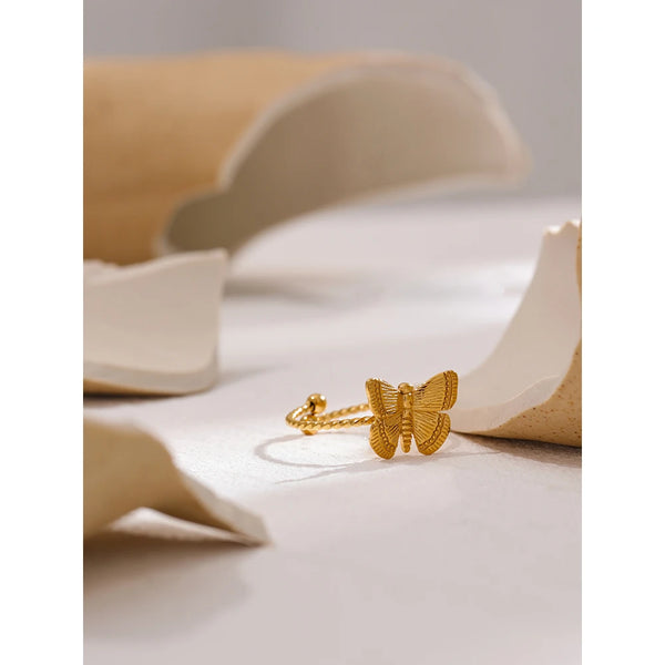 The Butterfly's Embrace: An Adjustable Open Ring