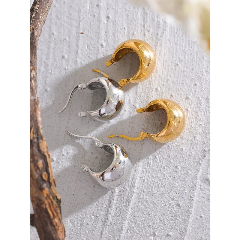 Golden Orbs: Statement Hoop Earrings