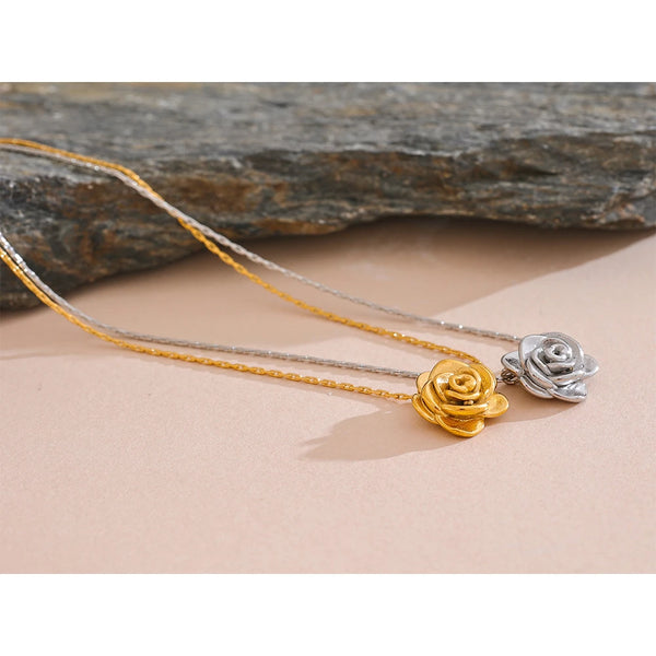 Stereoscopic Flower Necklace