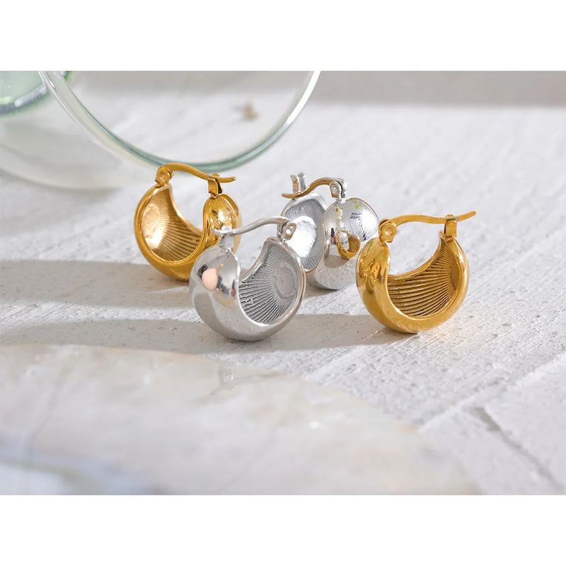 Golden Orbs: Statement Hoop Earrings