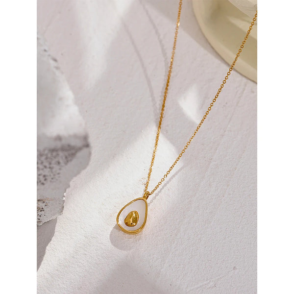 Golden Avocado Fruit Necklace