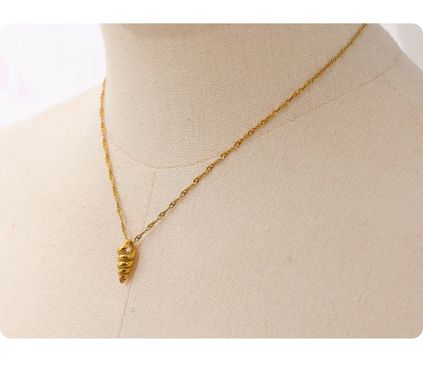 Golden Cone Conch Necklace