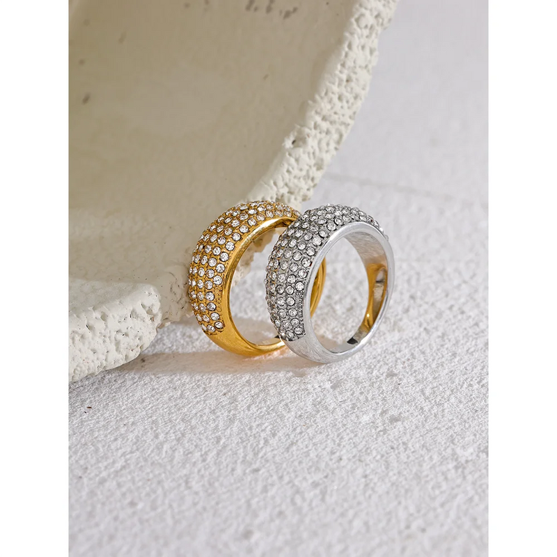 Cubic Zirconia Pave Ring