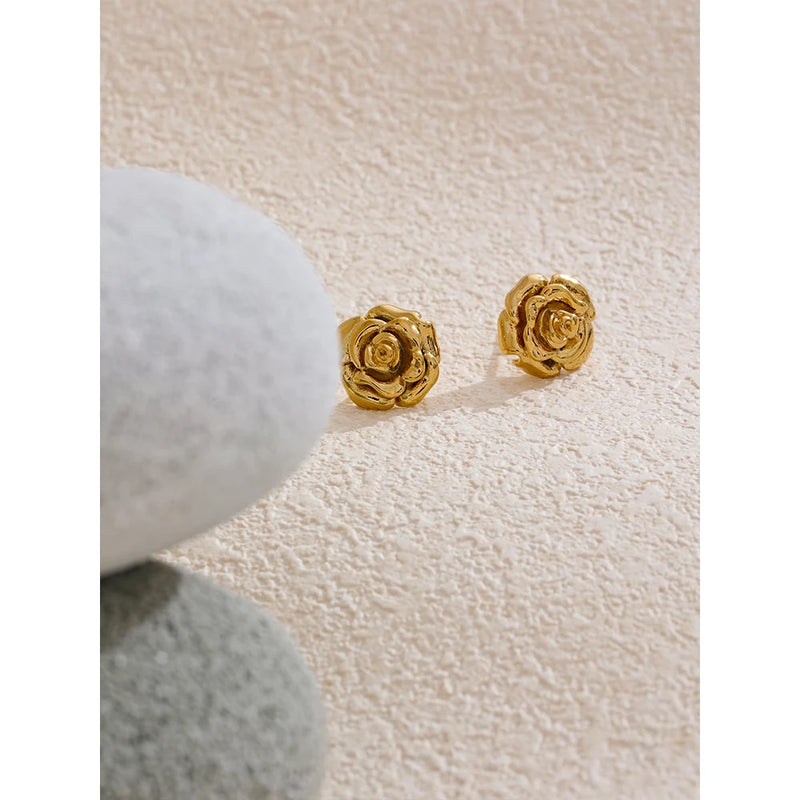 Rose Flower Stud Earrings