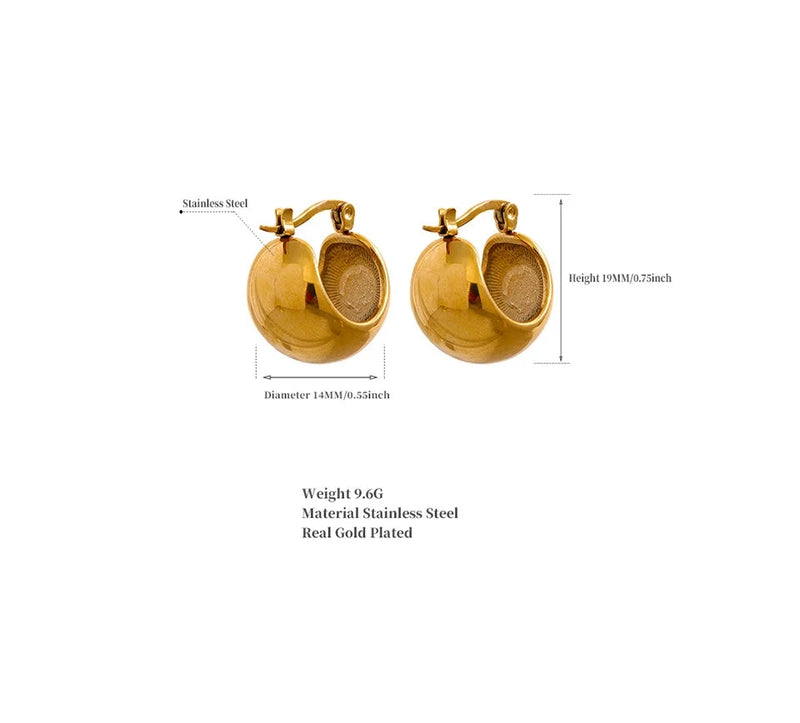 Golden Orbs: Statement Hoop Earrings